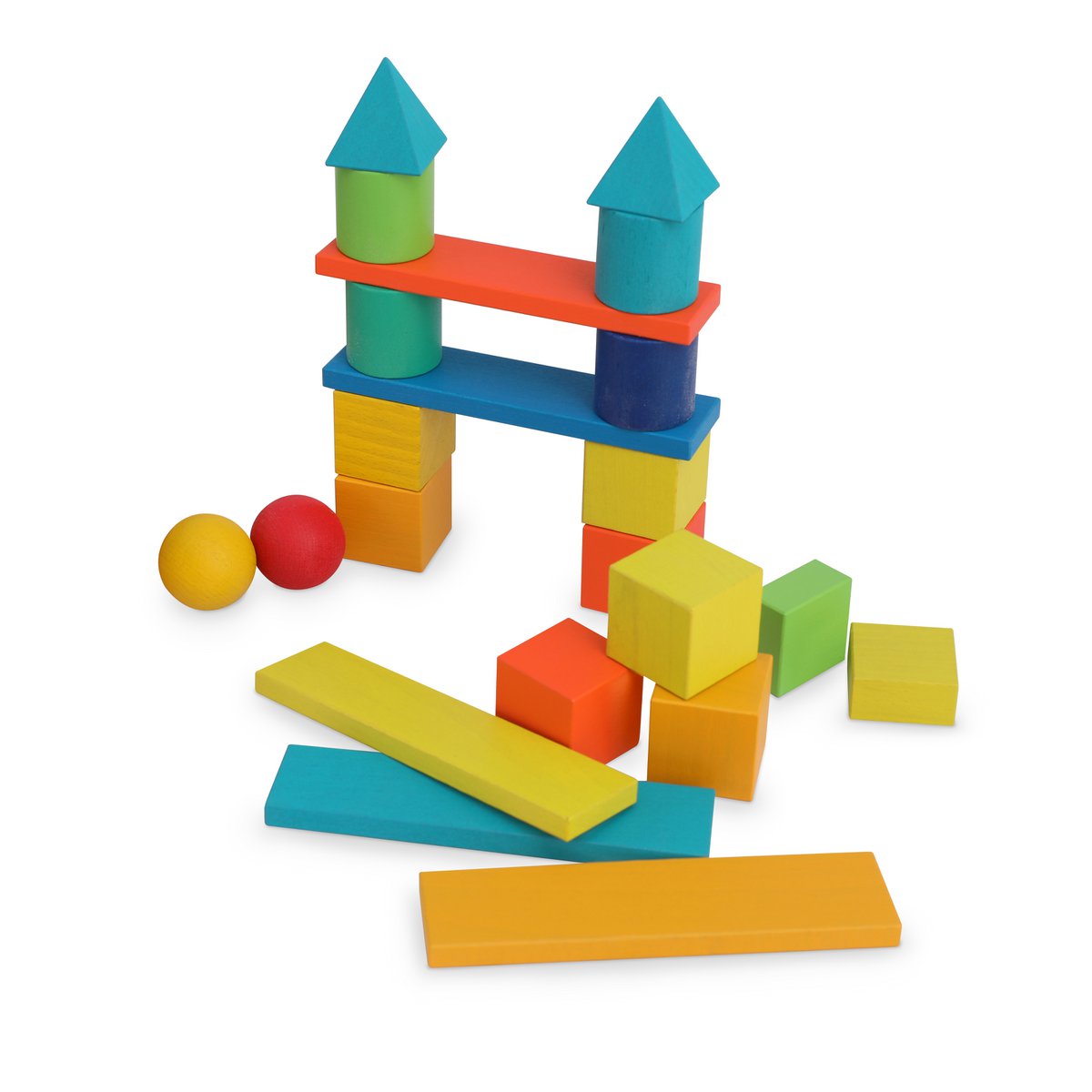 Kinderfeets gemixte blokken - regenboog - 