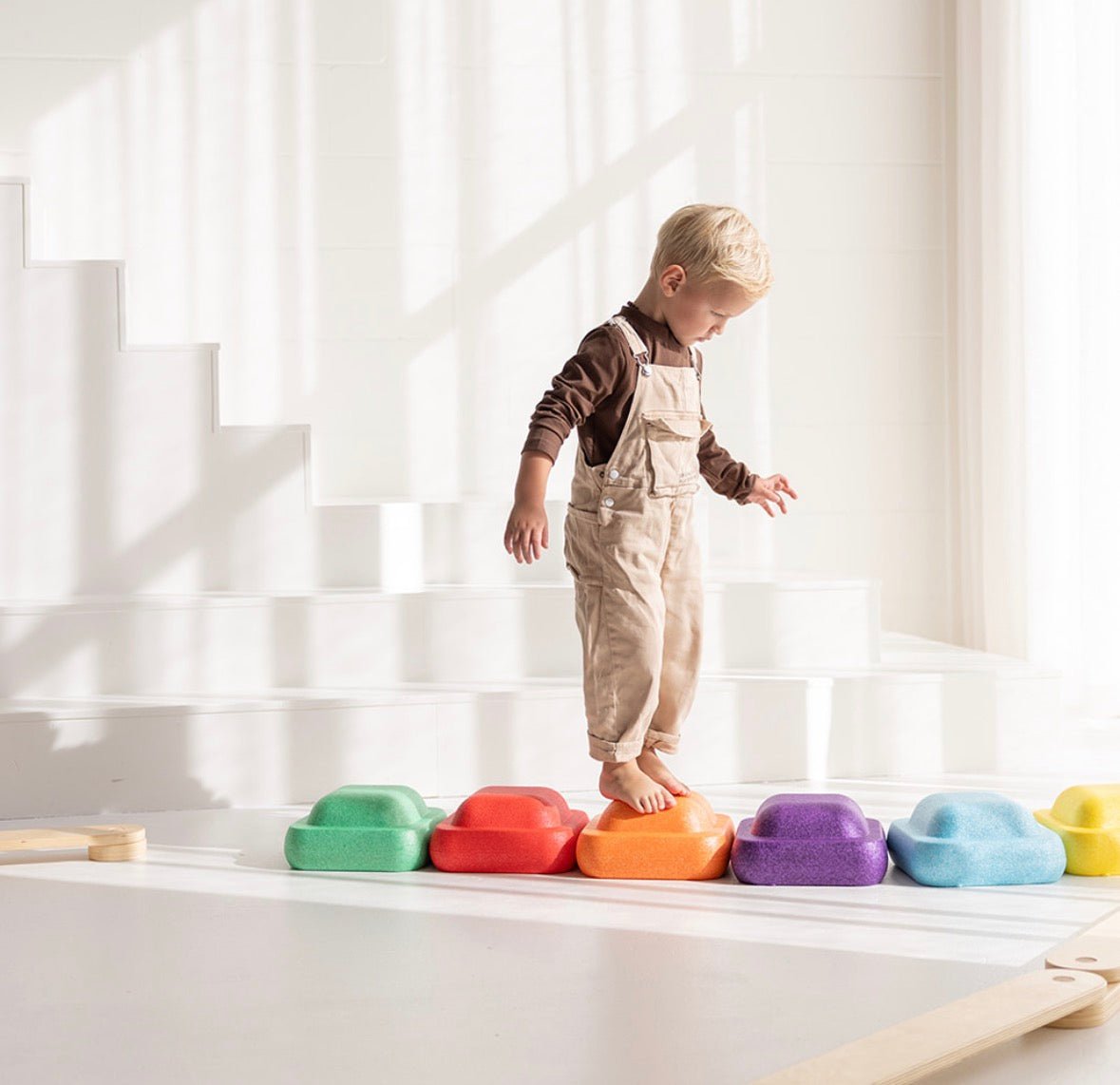 Jindl stapelstenen regenboog - 6 stuks - 