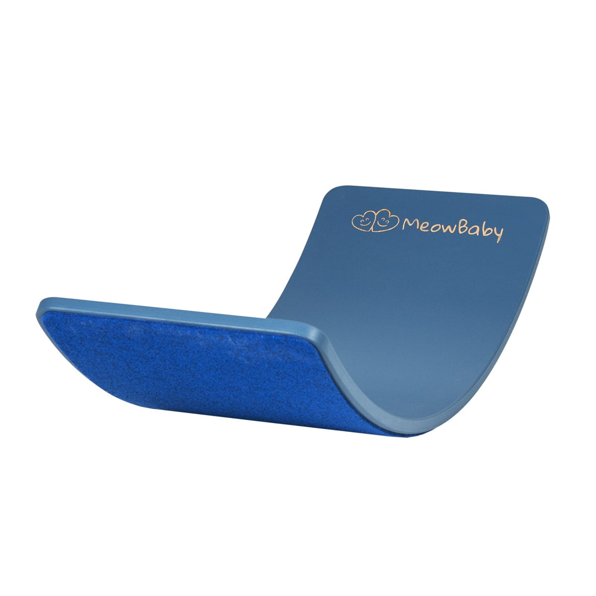 MeowBaby houten balansbord blauw met blauw vilt