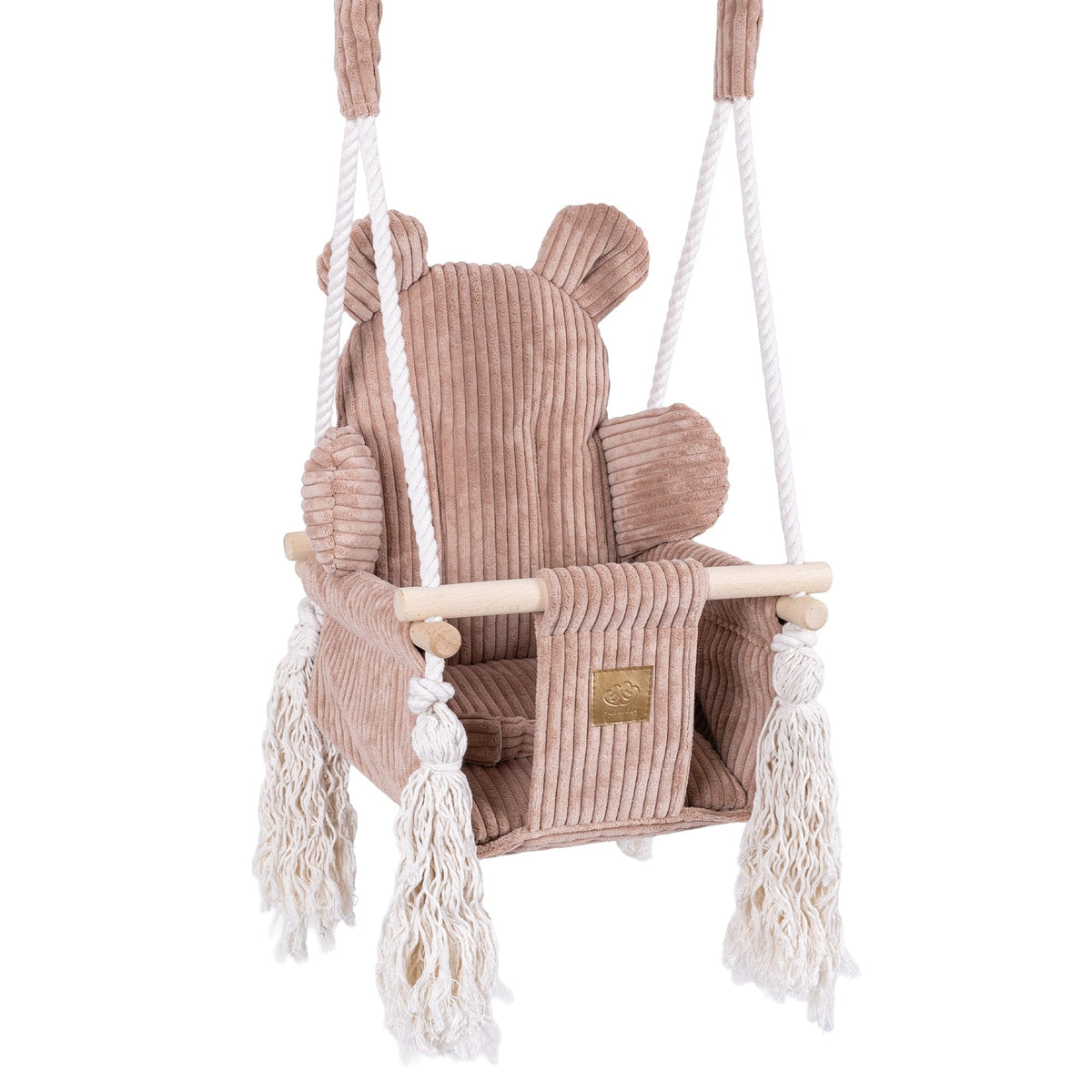 MeowBaby Bear Swing berenvormige binnenschommel in poederroze