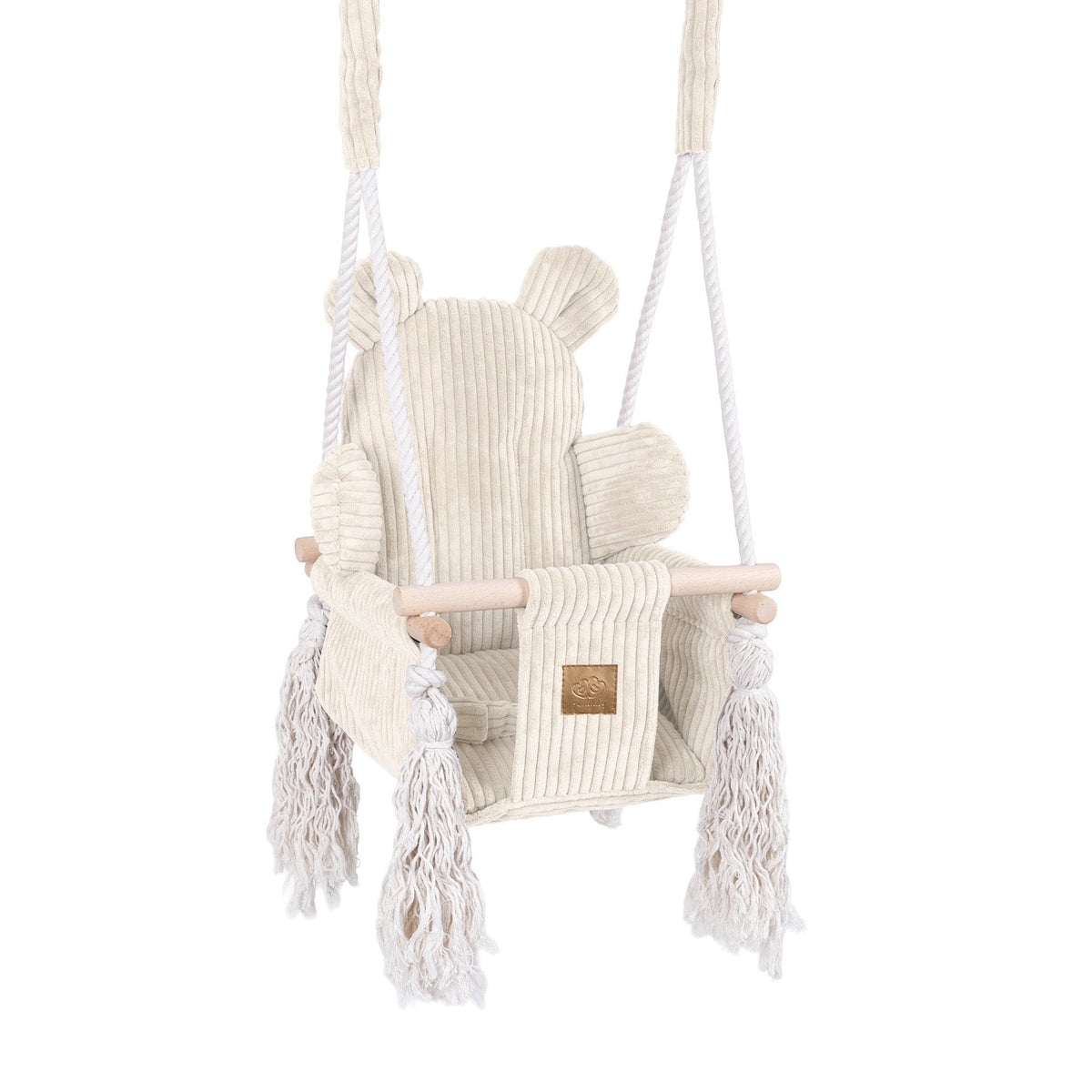 MeowBaby Bear Swing berenvormige binnenschommel in vanille