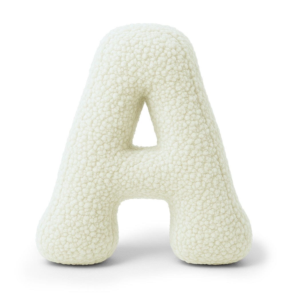 Bearly-letterkussen in de vorm van letter A, crème van MeowBaby