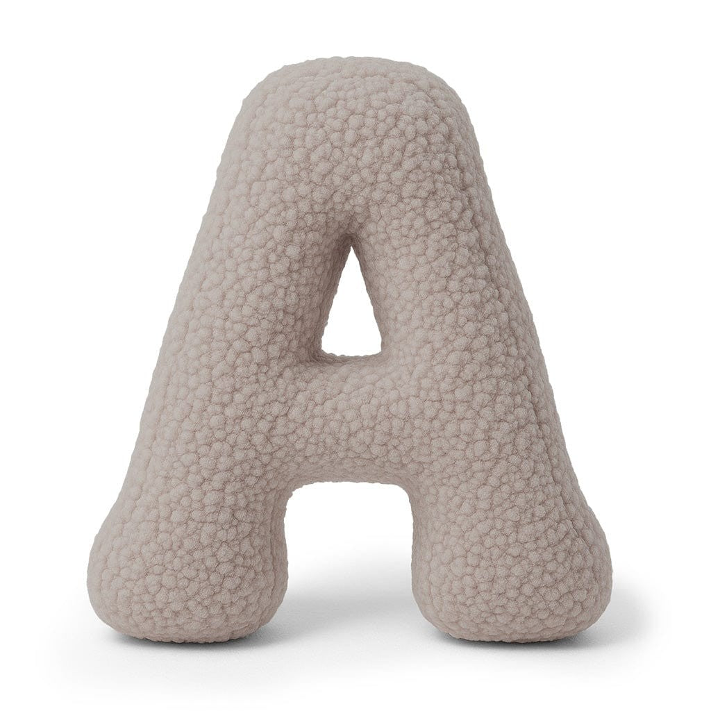 Bearly-letterkussen in de vorm van letter A, lichtgrijs van MeowBaby