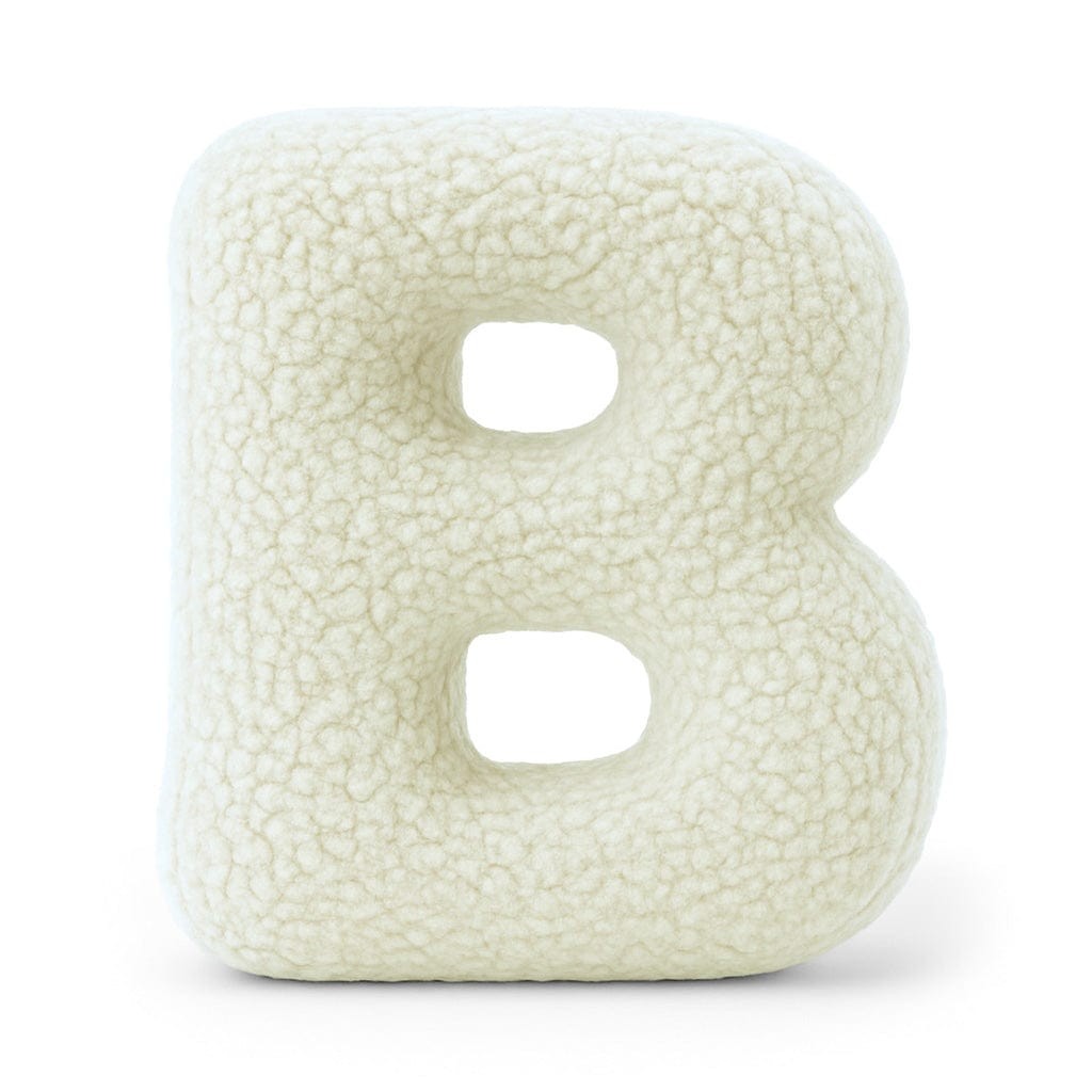 Bearly-letterkussen in de vorm van letter B, crème van MeowBaby