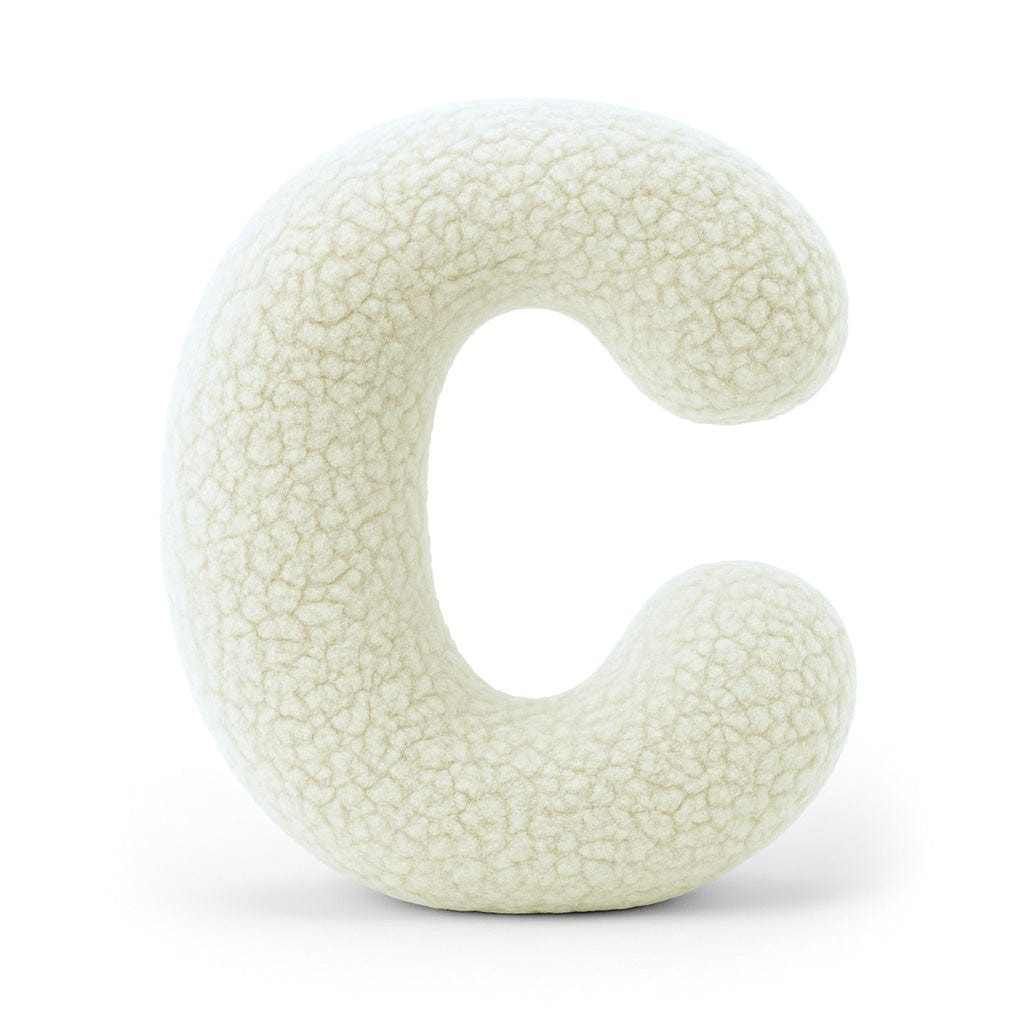 Bearly-letterkussen in de vorm van letter C, crème van MeowBaby
