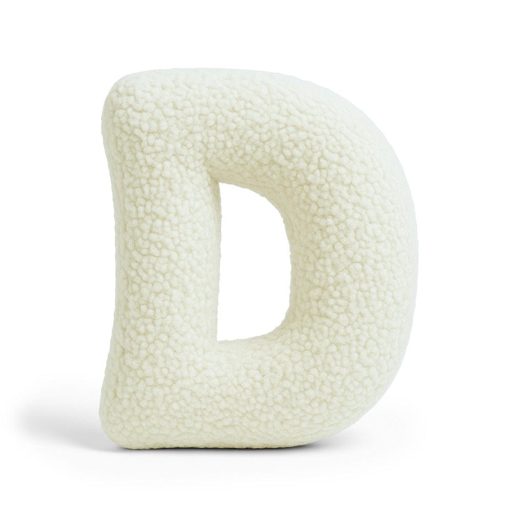 Bearly-letterkussen in de vorm van letter D, crème van MeowBaby