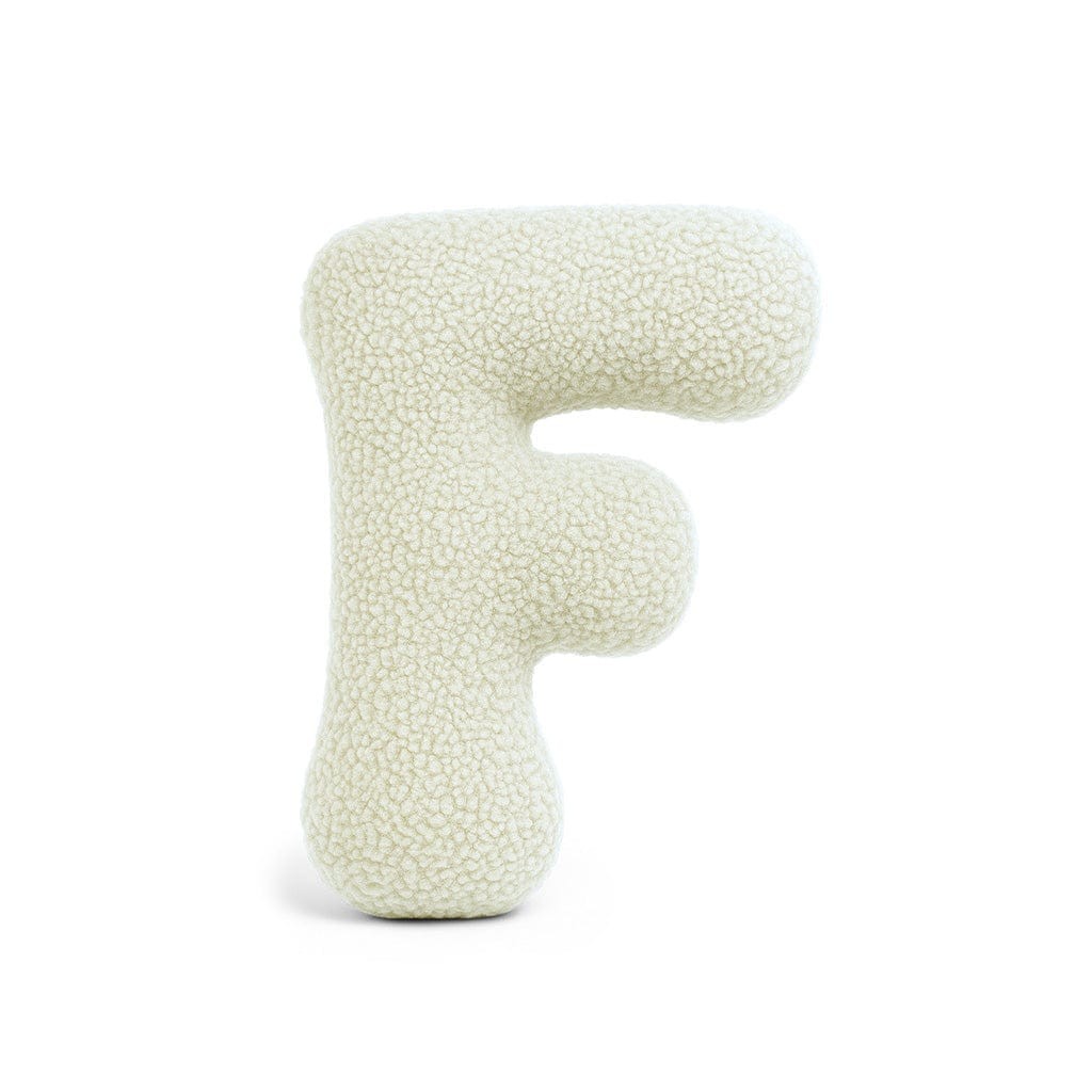 Bearly-letterkussen in de vorm van letter F, crème van MeowBaby