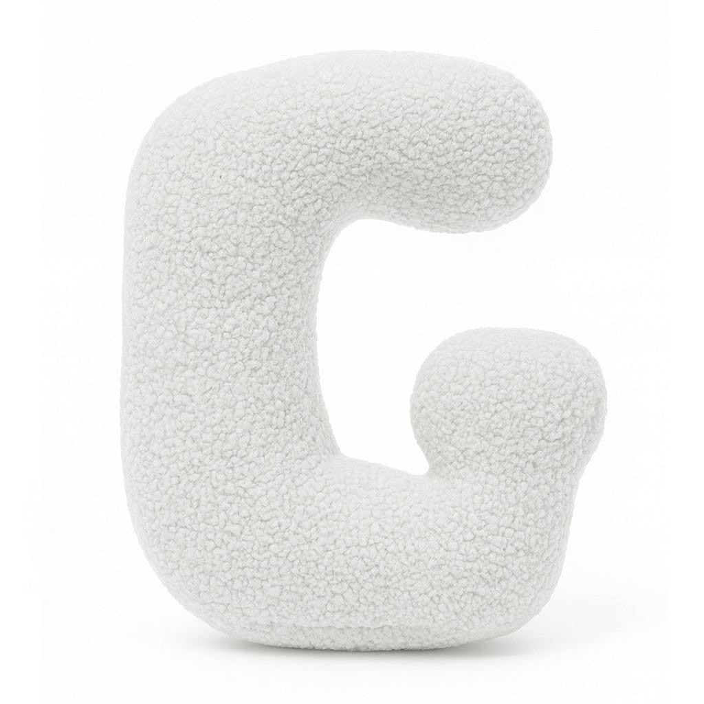 Bearly-letterkussen in de vorm van letter G, gebroken wit van MeowBaby