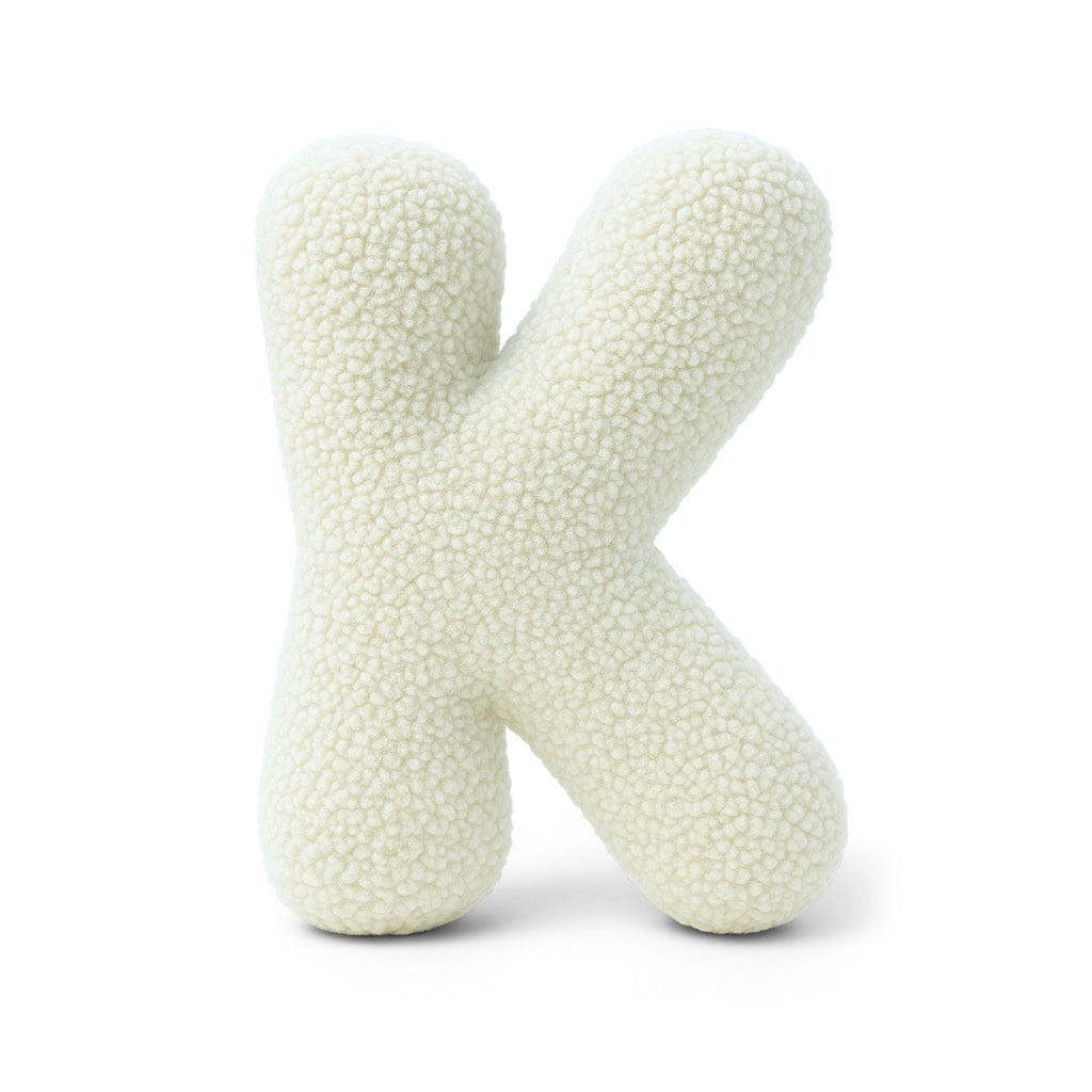Bearly-letterkussen in de vorm van letter K, crème van MeowBaby