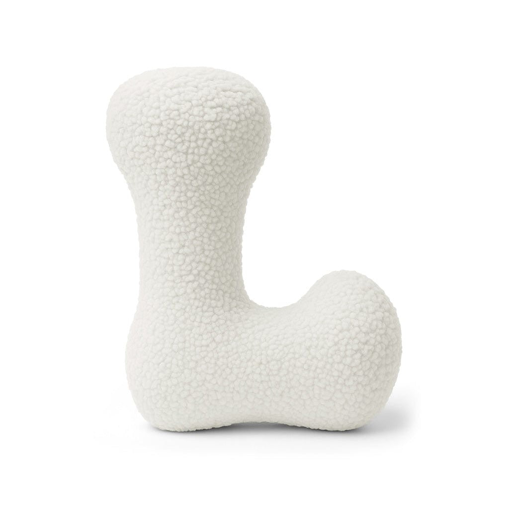 Bearly-letterkussen in de vorm van letter L, gebroken wit van MeowBaby