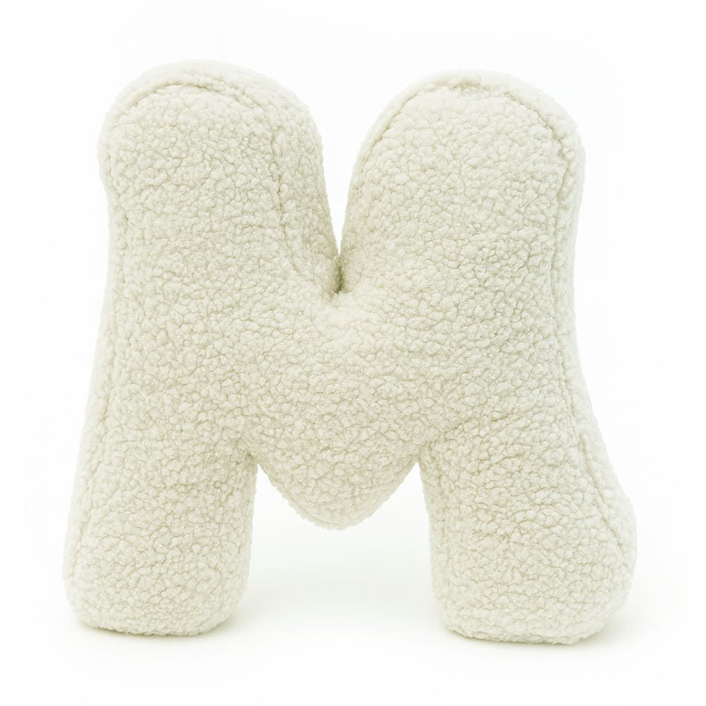 Bearly-letterkussen in de vorm van letter N, crème van MeowBaby
