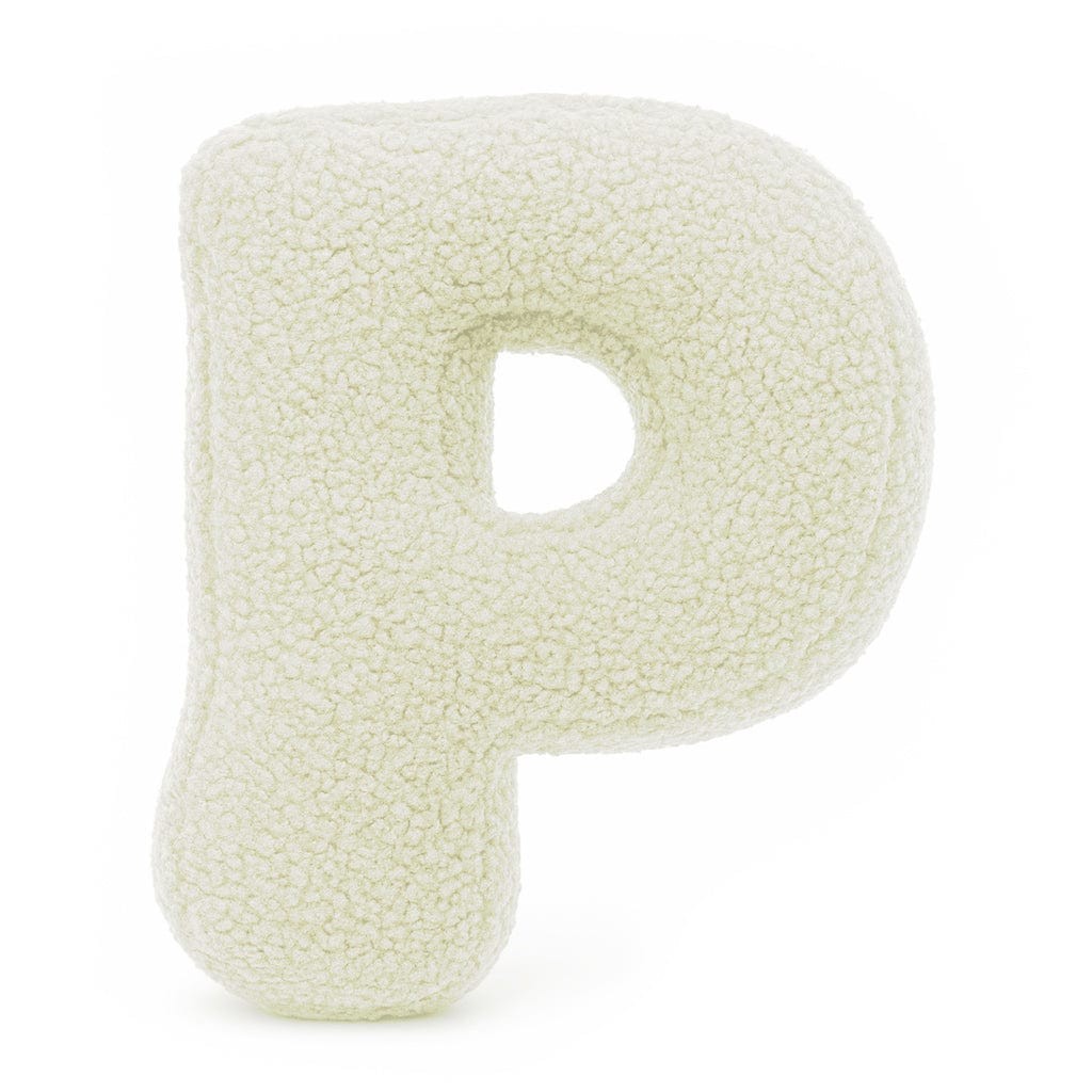 Bearly-letterkussen in de vorm van letter P, crème van MeowBaby