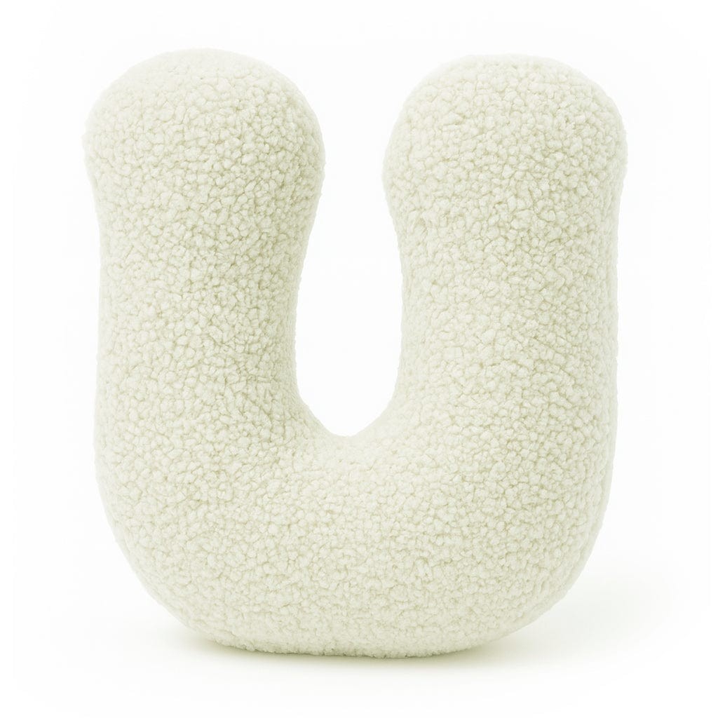 Bearly-letterkussen in de vorm van letter U, crème van MeowBaby