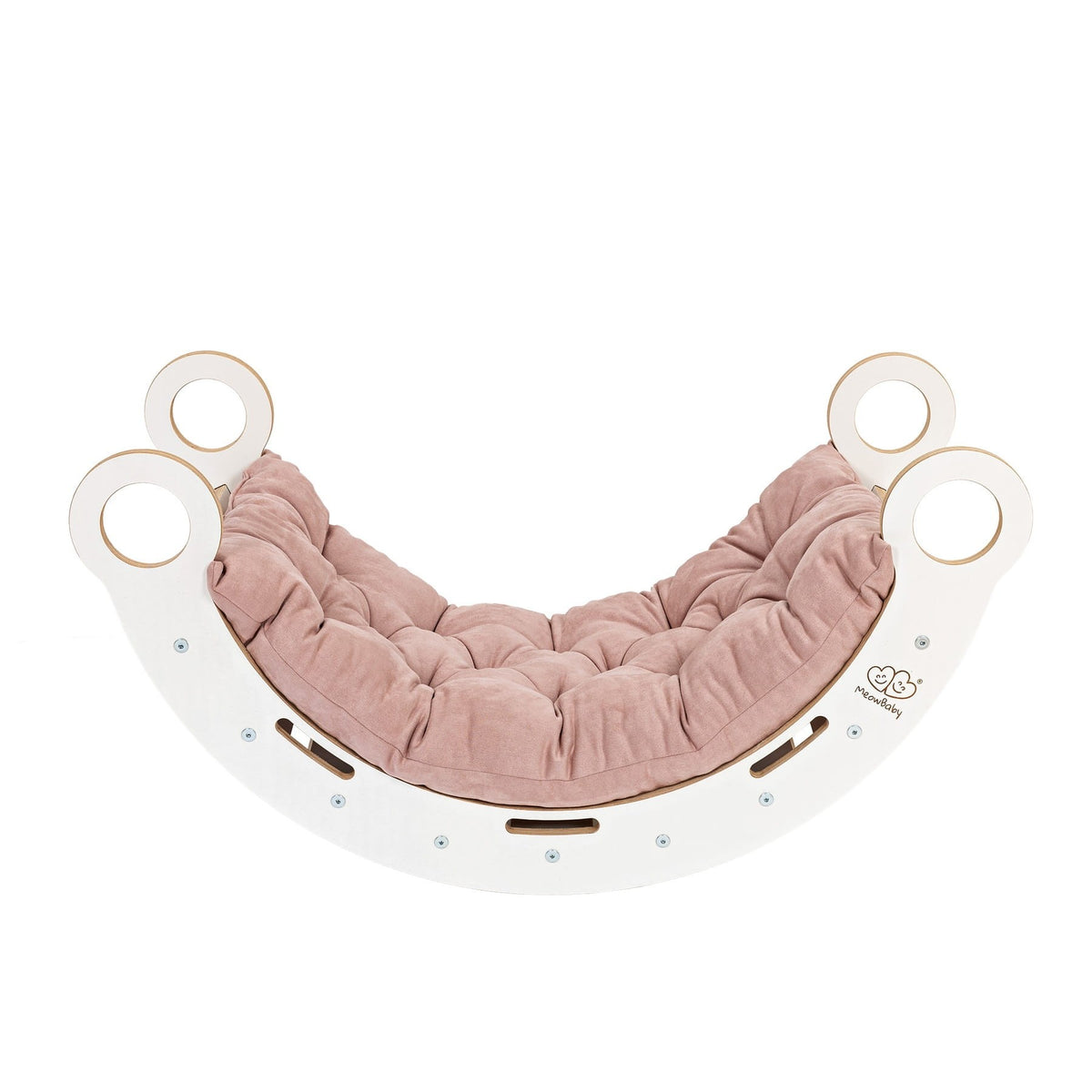 MeowBaby Dream Rocker Small wit, basis met roze kussen
