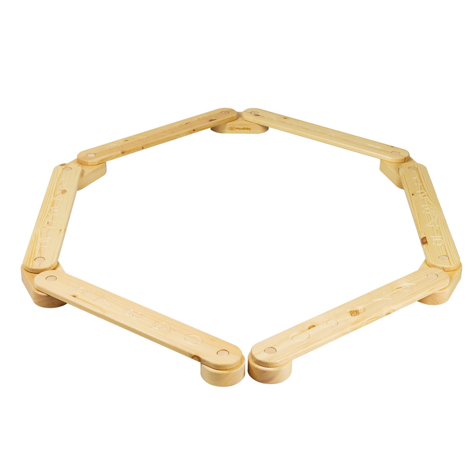 MeowBaby houten sensorisch balanspad met 6 elementen in naturel