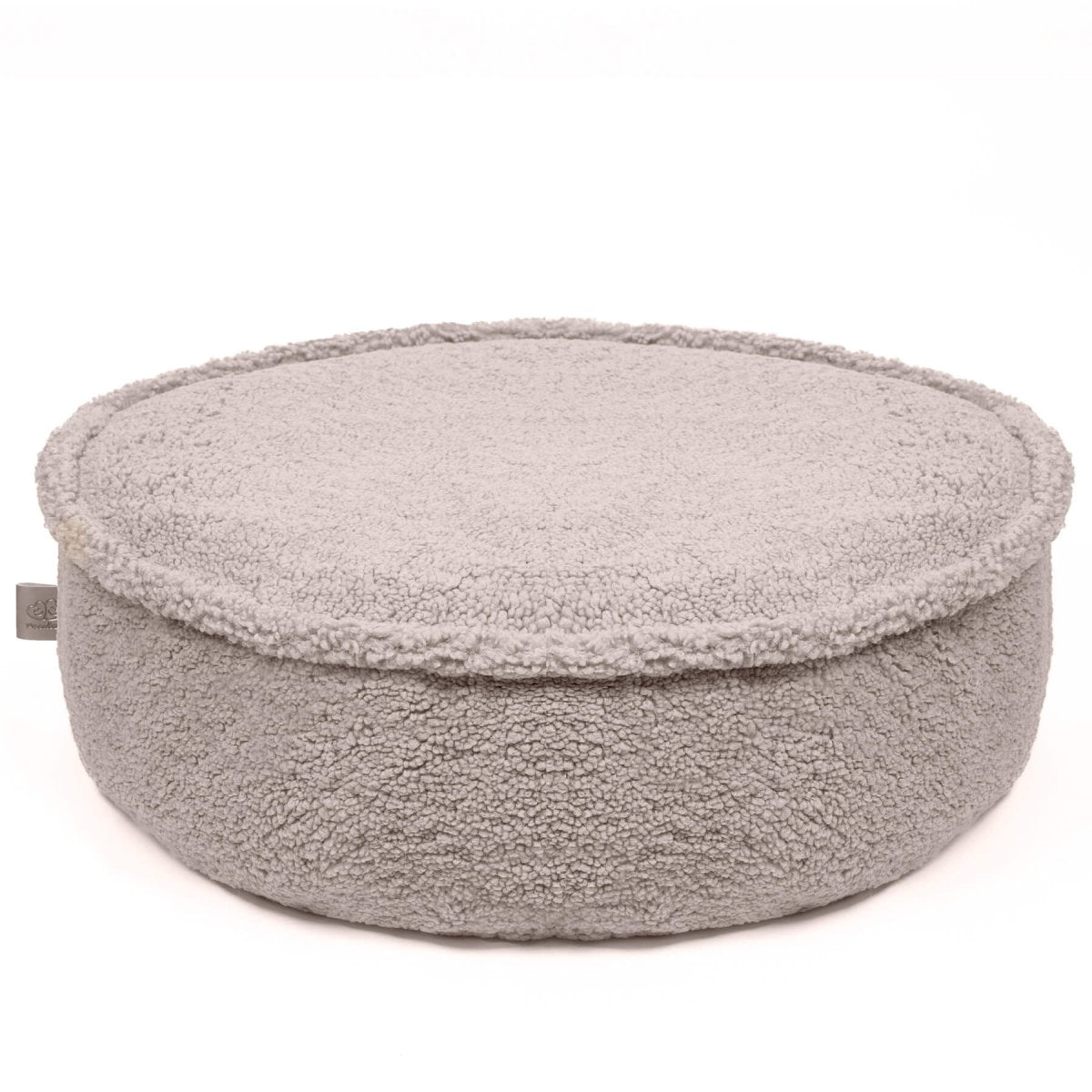 MeowBaby Bearly Sitzsack aus Teddystoff, Hellgrau