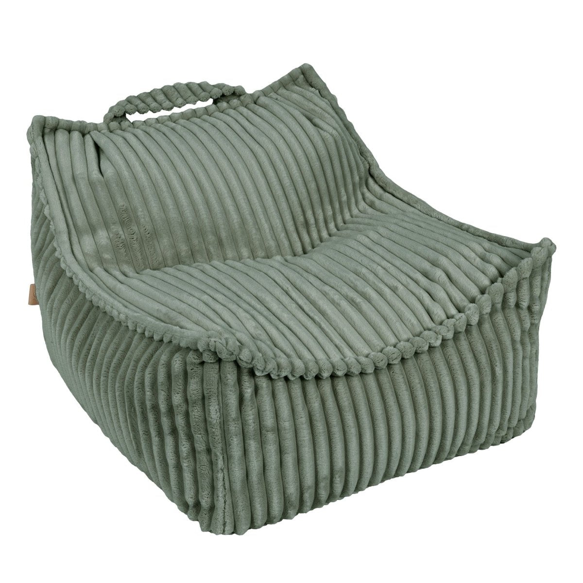 MeowBaby Churros Cord-Kindersitzsack, Salbeigrün