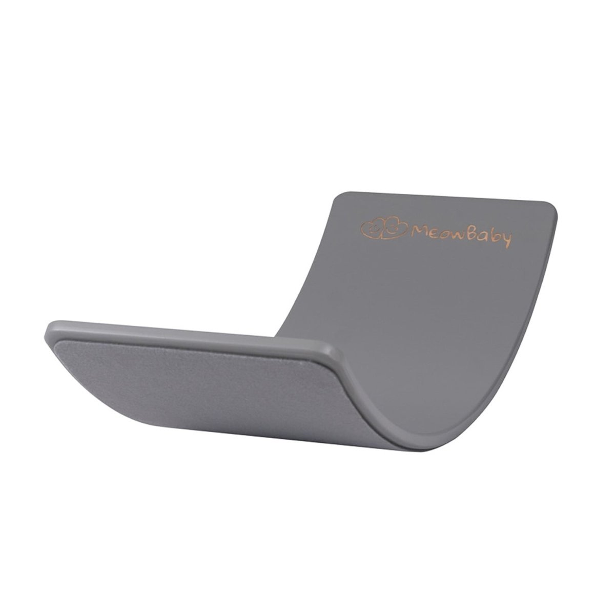 MeowBaby Balanceboard aus Holz, Grau mit grauem Filz
