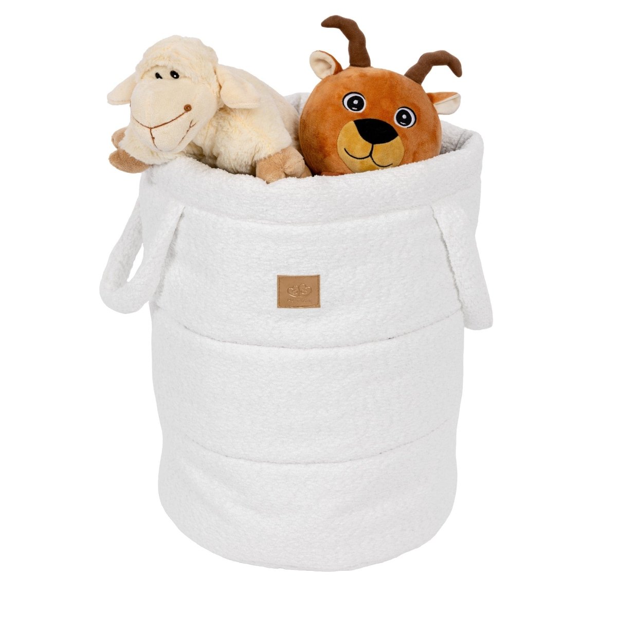 MeowBaby Bouclé-Spielzeugkorb fürs Kinderzimmer