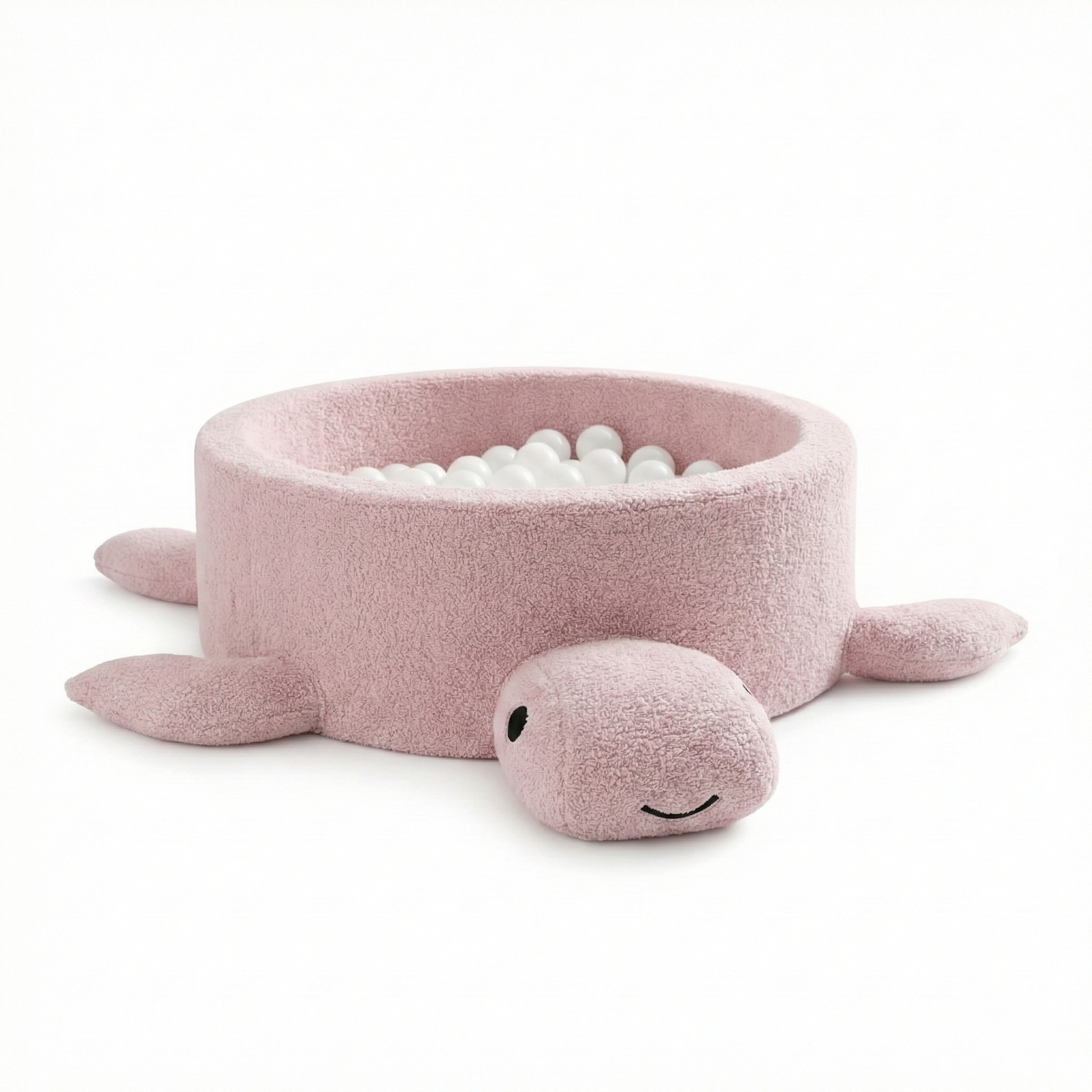 MeowBaby schildpadvormige ballenbak in framboosroze Bouclé
