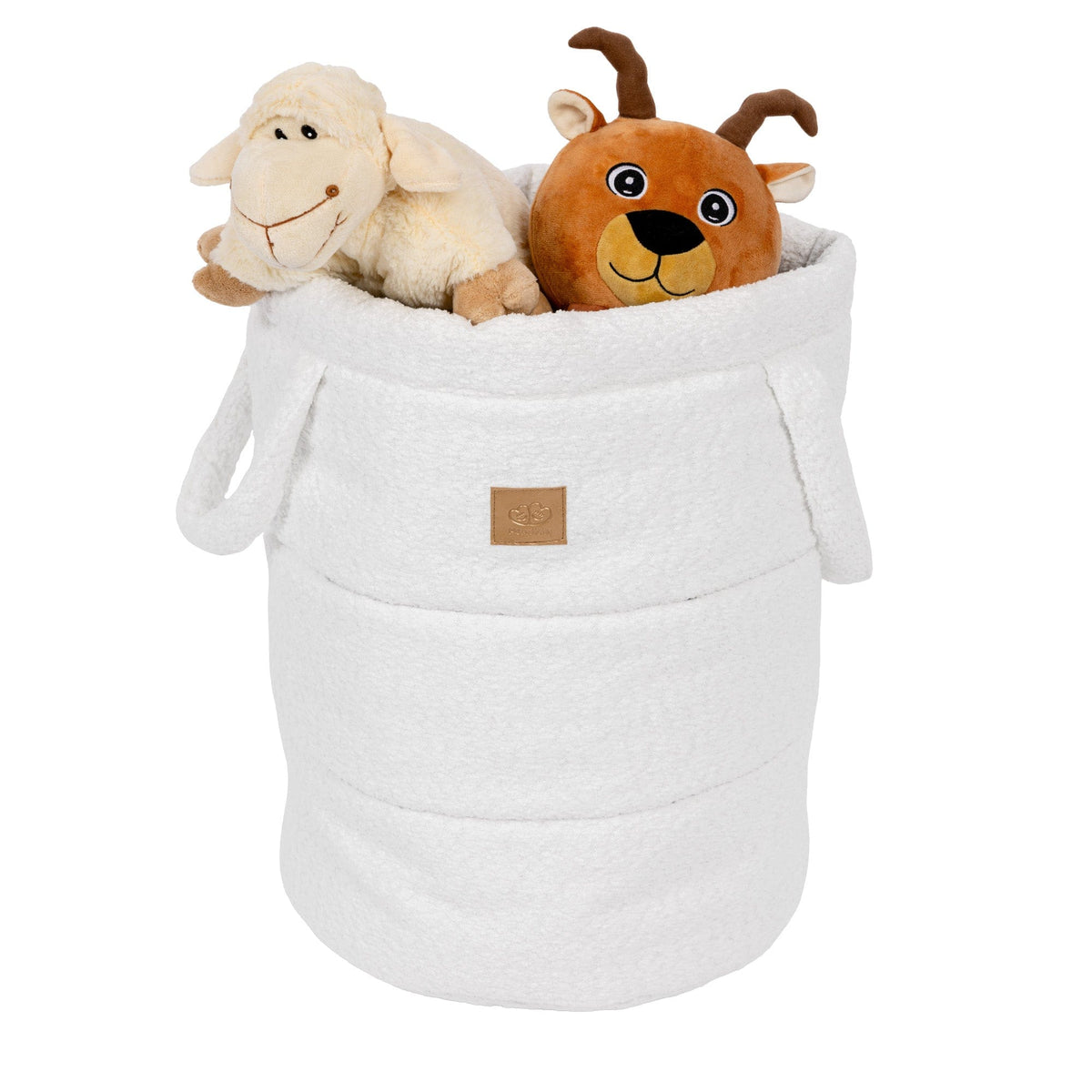 MeowBaby Bouclé speelgoedmand voor de kinderkamer