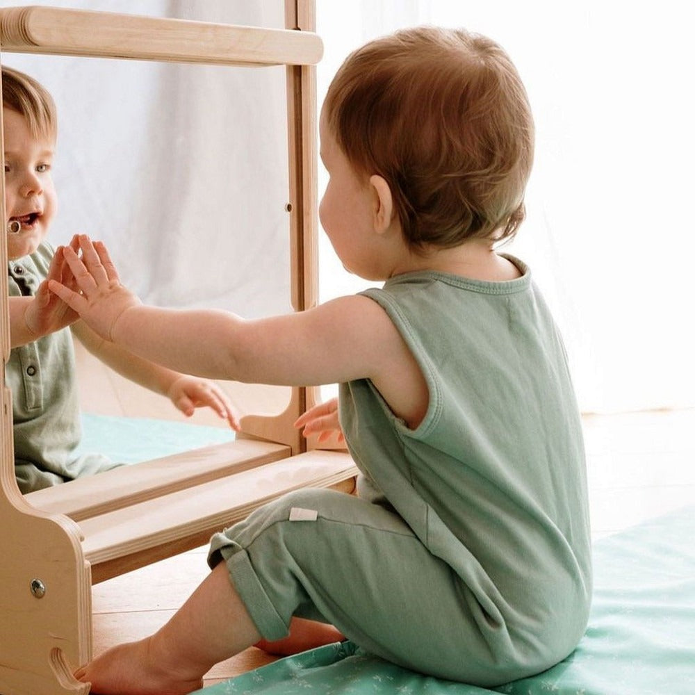 Montessori Mirror With Pull-Up Bar Slim/M - Leea's Tower Accessory