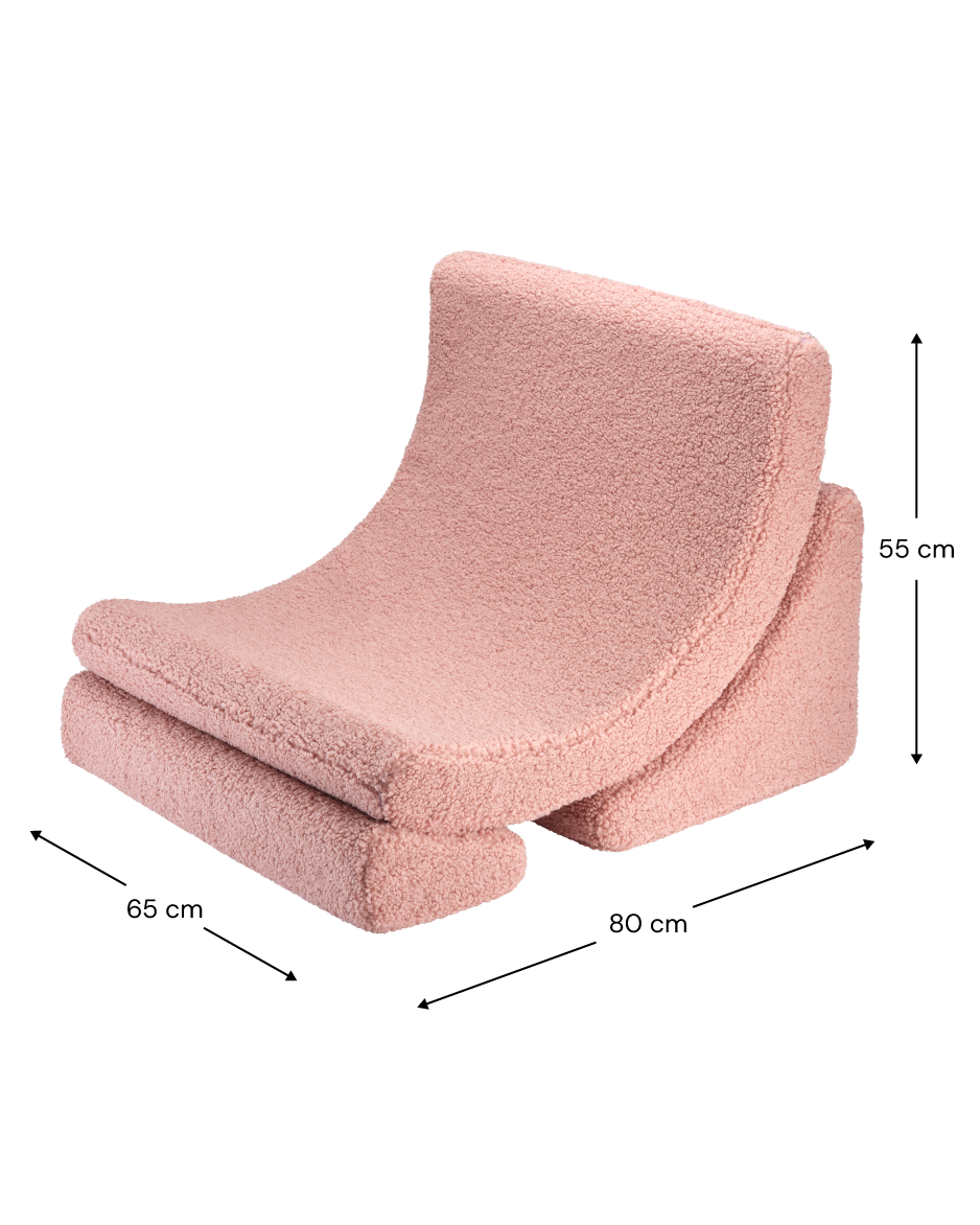 Wigiwama Guava Moon Chair - teddystof loungestoel