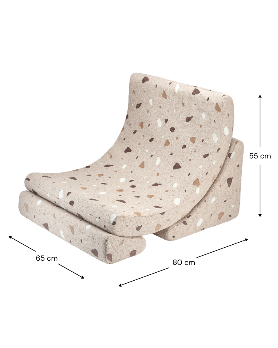 Wigiwama Terrazzo Sand Moon Chair - geweven loungestoel