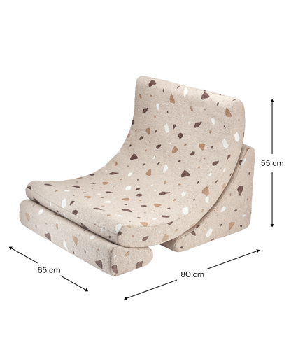 Wigiwama Terrazzo Sand Moon Chair - geweven loungestoel