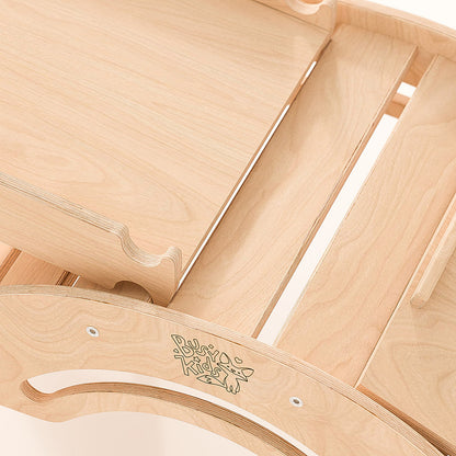 Pikler Triangle + 2 double-sided boards + wooden BusyKids Swing set (large) - Bright colour