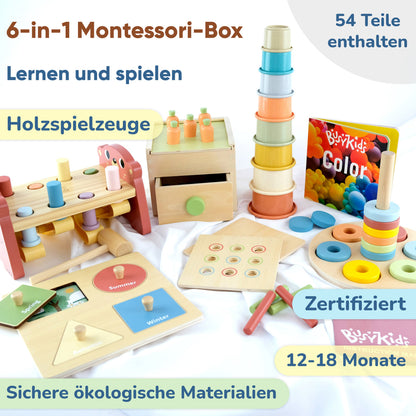 Montessori-Set „BusyKids“ für Kinder von 12 bis 18 Monaten