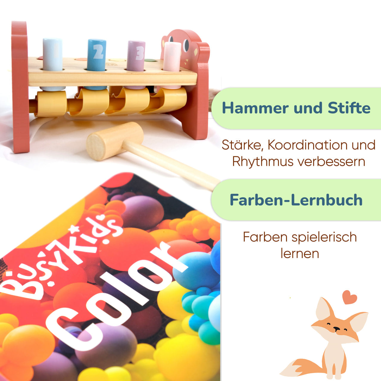Montessori-Set „BusyKids“ für Kinder von 12 bis 18 Monaten