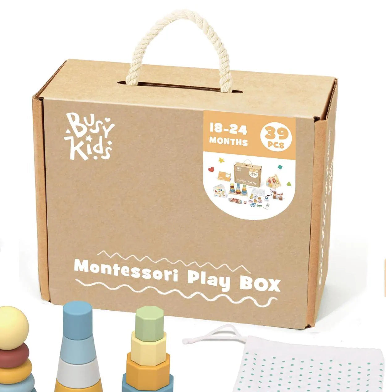 Montessori Play BOX - Entwicklungsset für Kinder im Alter von 18 bis 24 Monaten