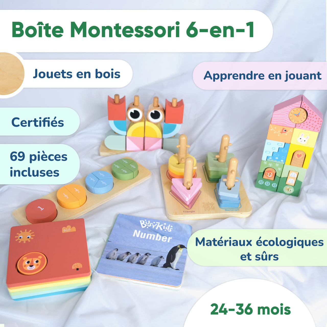 Montessori Spielbox – Set für Kinder von 24 bis 36 Monaten von BusyKids