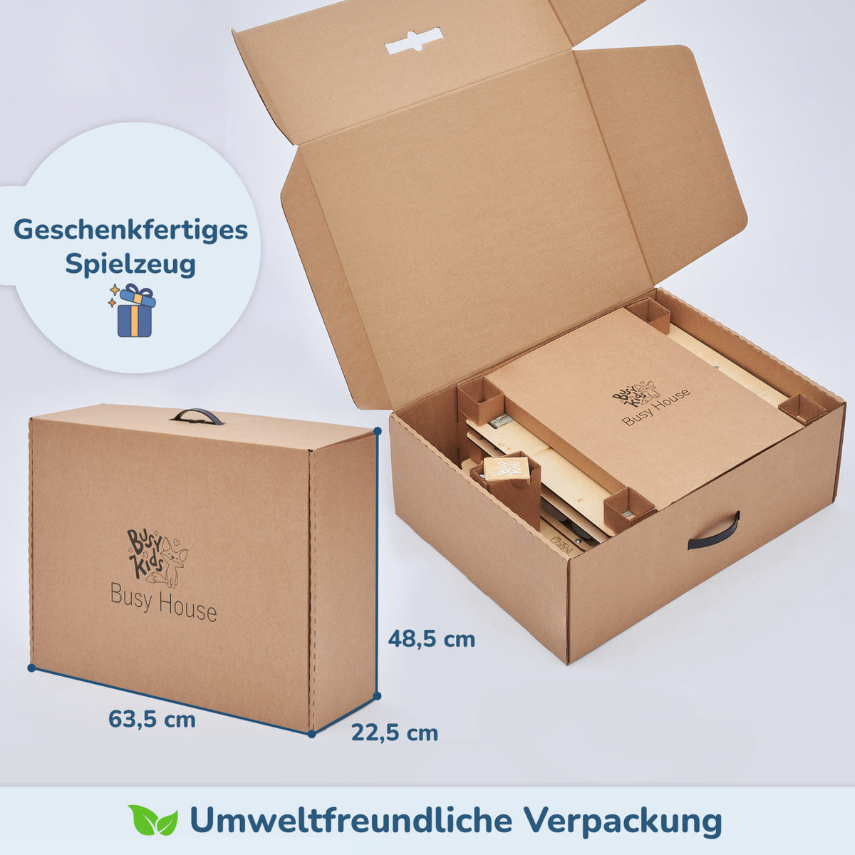 Set - BusyBoard Cottage natura/pastel and creative cube