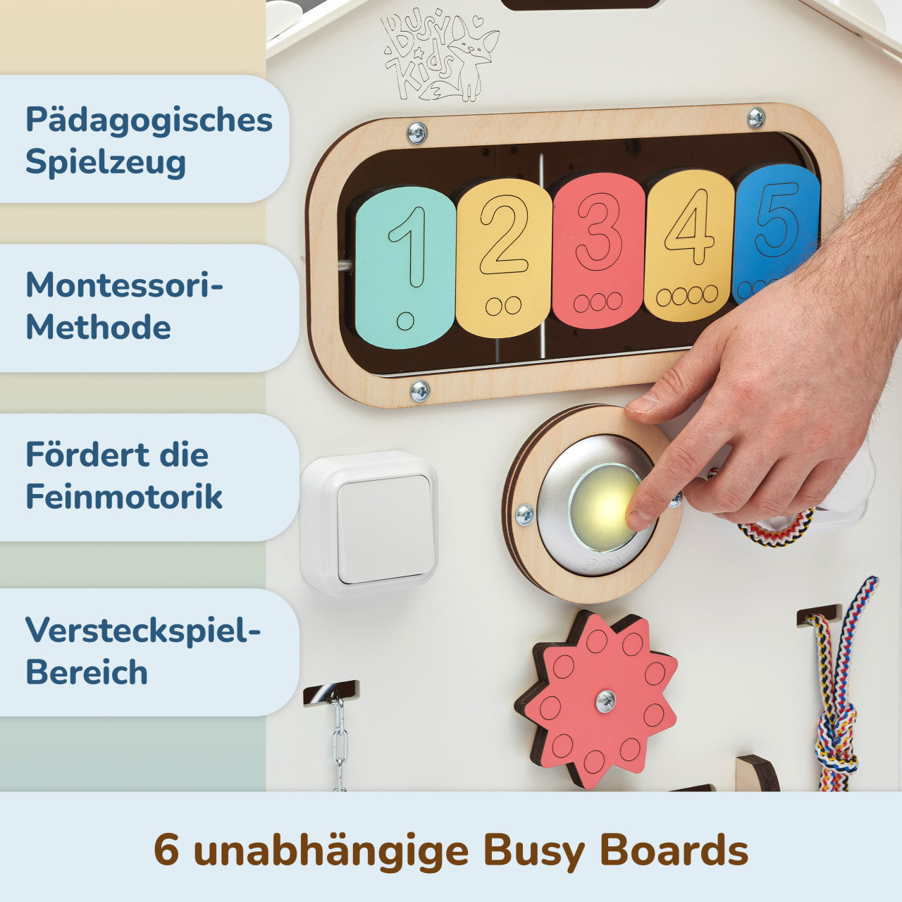 BusyBoard sensorisches Spielhaus - Weiß
