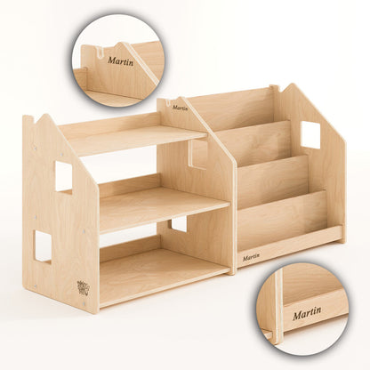 BusyKids boekenkast en speelgoedrek set – limited edition