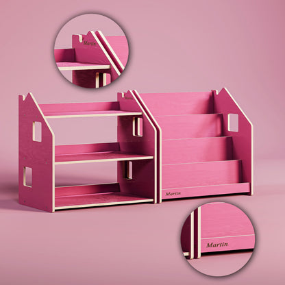 BusyKids boekenkast en speelgoedrek set – limited edition