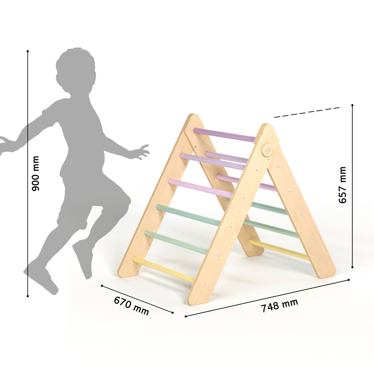 BusyKids Pikler klimdriehoek – regenboog – productbeeld 26
