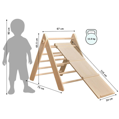 Pikler Triangle and double-sided board set - Bright