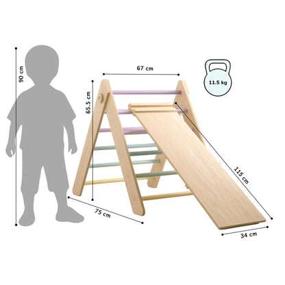 Pikler Triangle and double-sided board set - Bright