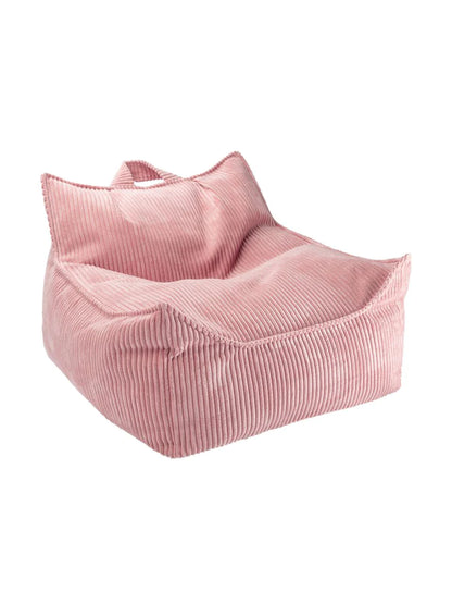 Wigiwama Pink Mousse Beanbag Chair - ribstof zitzak