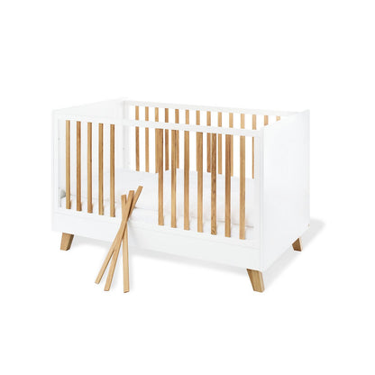 Startset 'Pan' breed, incl. wandplank 3 delen: ledikant, brede commode, wandplank - 
