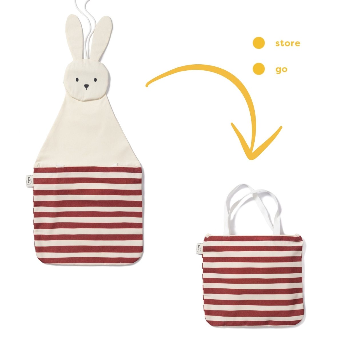 Play&Go Toto Bunny Wandaufbewahrer in Hasenform an der Wand