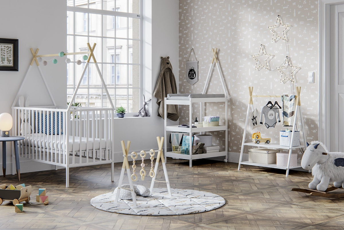 ATB TIPI Babybett 120 × 60 cm – Weiß