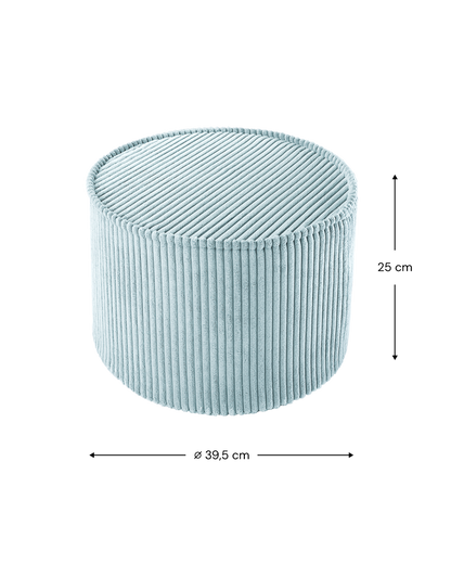 Wigiwama Peppermint Green Pouffe - ribstof poef