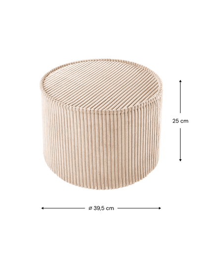 Wigiwama Brown Sugar Pouffe - ribstof poef