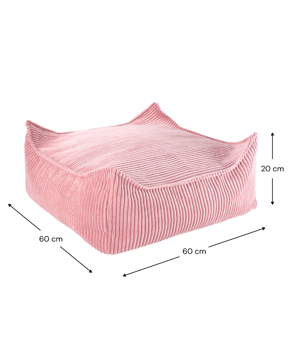 Pink Mousse Square Ottoman