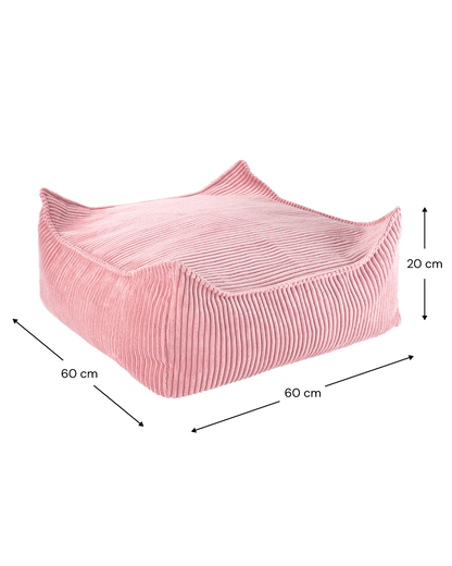 Pink Mousse Square Ottoman