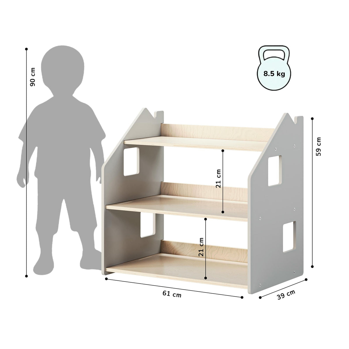 BusyKids speelgoedrek – grijs
